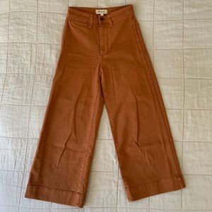 Madewell emmett wide-leg pant in warm coffee